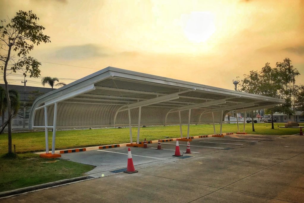 โครงหลังคา งานโครงสร้าง Parking lots