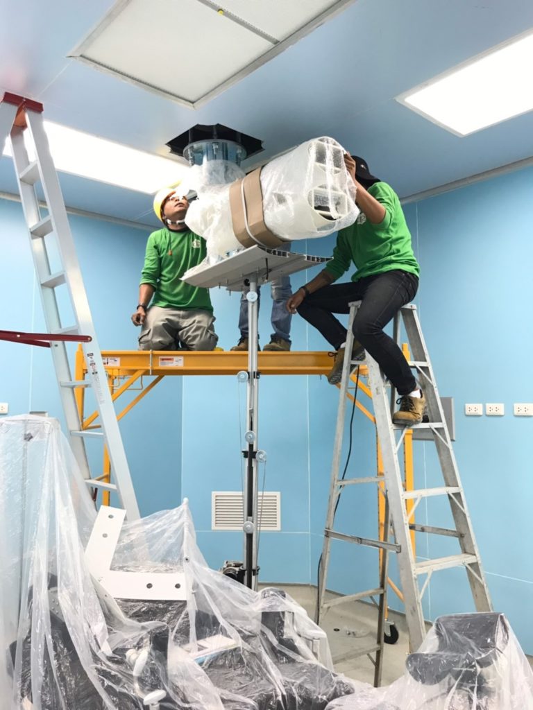 งานโครสร้าง ติดตั้งเครื่องมือทางการแพทย์ ติดตั้ง-pendant-emergency