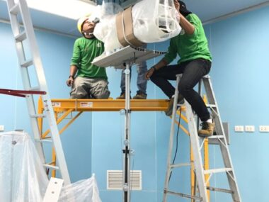 งานโครสร้าง ติดตั้งเครื่องมือทางการแพทย์ ติดตั้ง-pendant-emergency